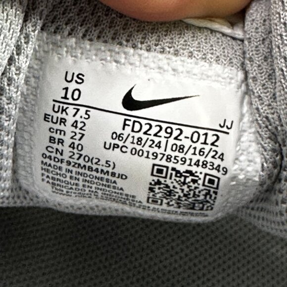 Nike Interact Run Women's size 10 Light Bluish Grey Mesh Running Shoes FD2292-01 - Picture 8 of 8